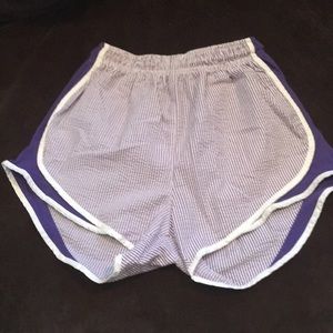 Lauren James Seersucker Athletic Shorts